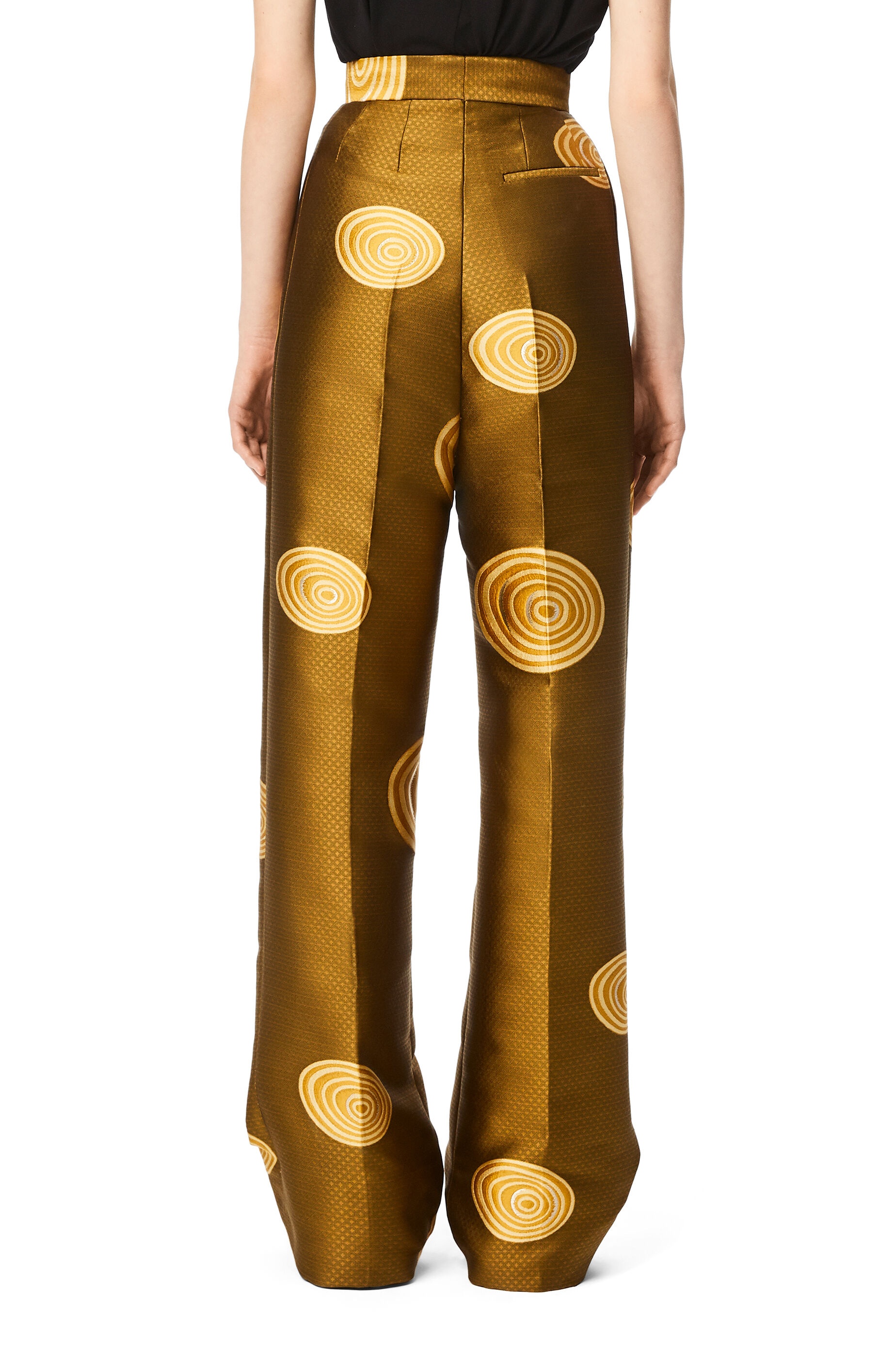 Spiral jacquard tuxedo trousers - 4