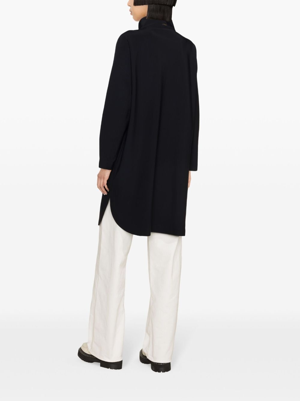 press-stud single-breasted coat - 4