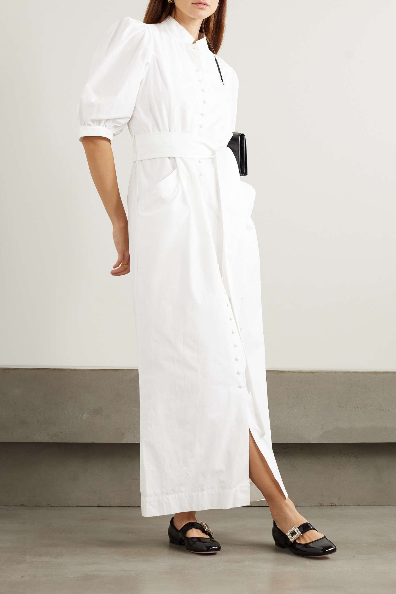 Amoako belted cotton-poplin maxi dress - 2