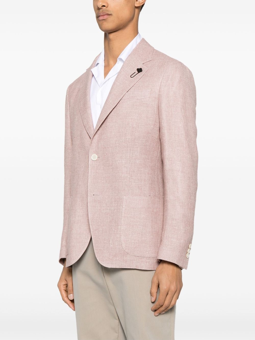 brooch-detail blazer - 3