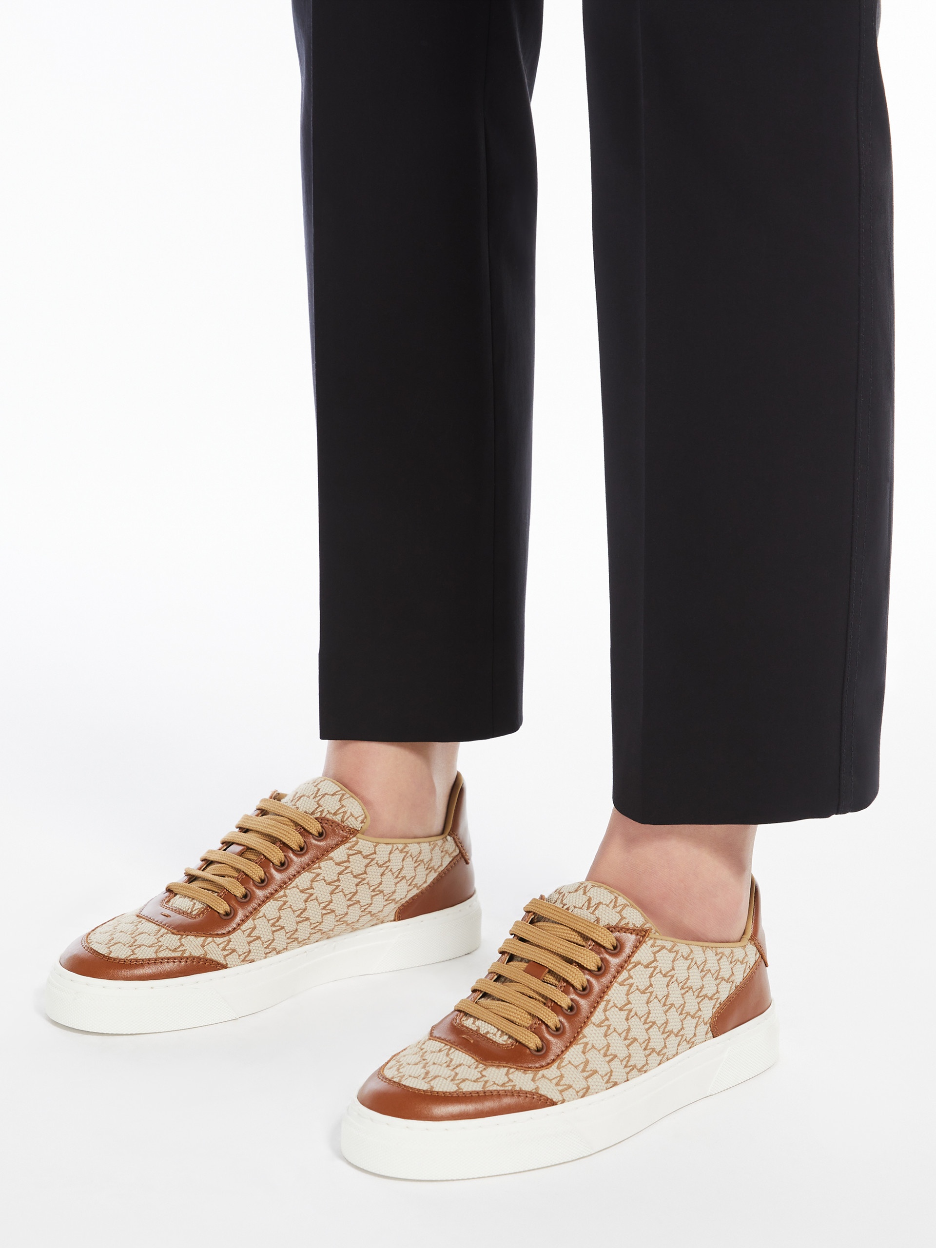 CITYSNEAKER Jacquard-knit monogram sneakers - 5