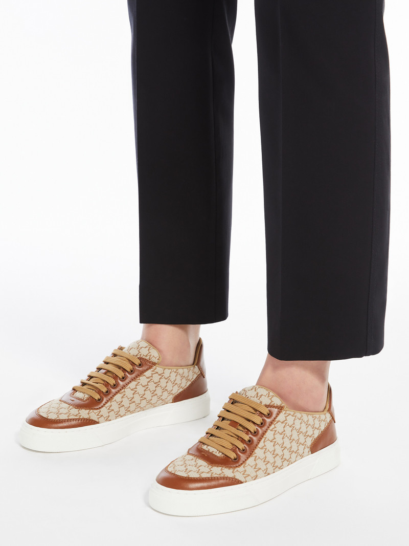CITYSNEAKER Jacquard-knit monogram sneakers 5
