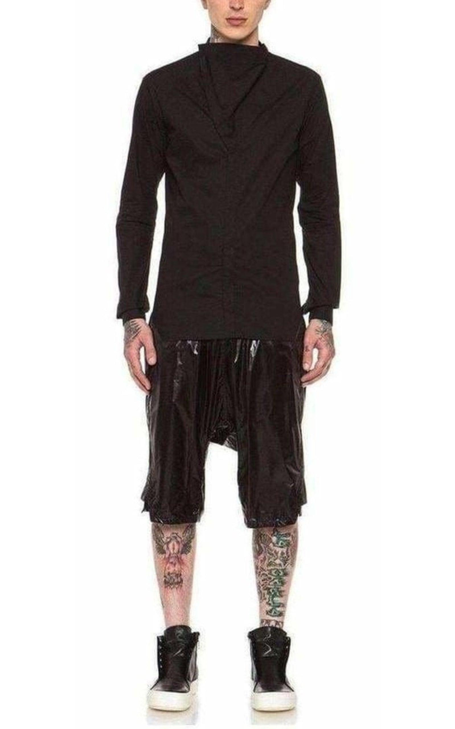 Plinth Black Cowl Shirt - 2