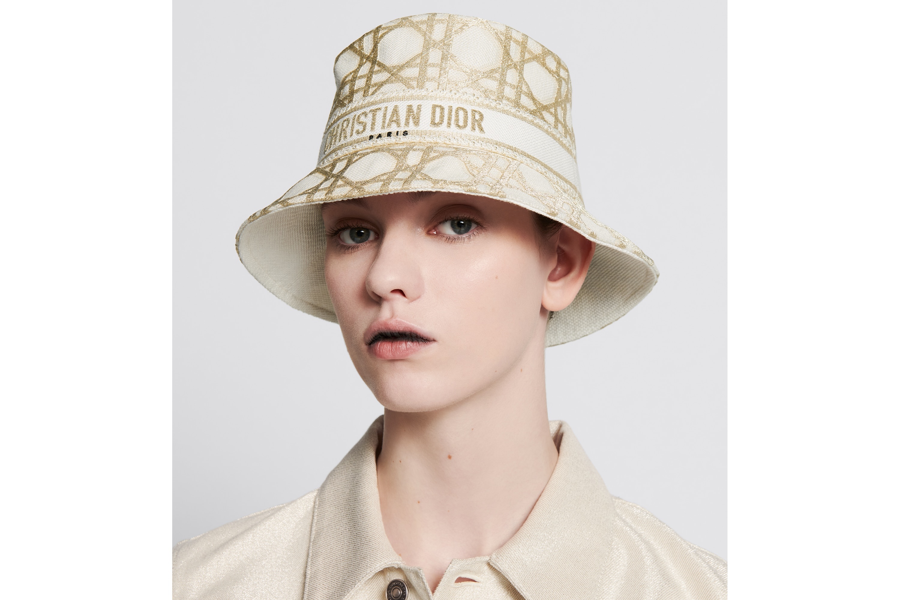 Dior Or D-Bobby Macrocannage Small Brim Bucket Hat - 2