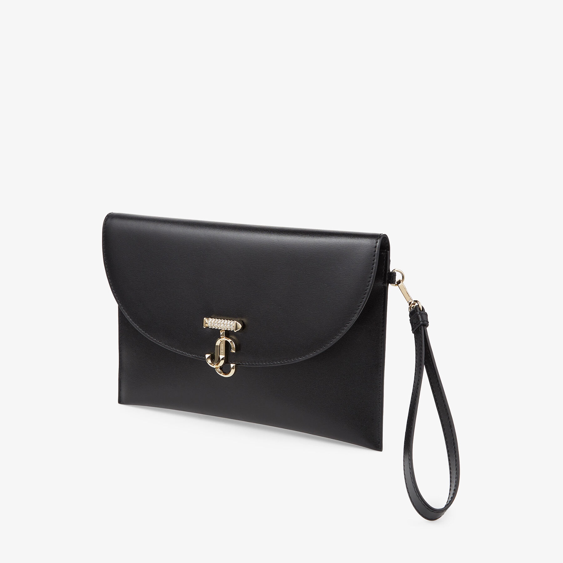 JC Envelope Pouch
Black Leather Pouch with Crystal Bar and Gold JC Emblem 5