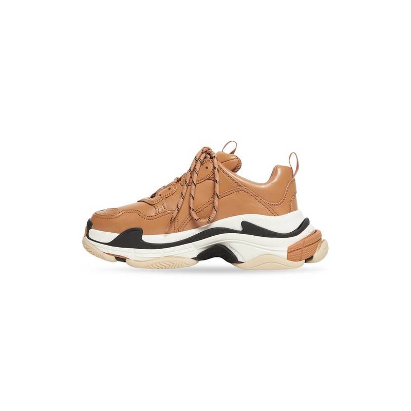 BALENCIAGA Men's Triple S Sneaker in Nude outlook