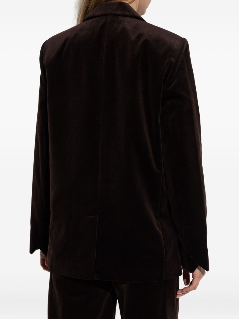 double-breasted velvet blazer 4
