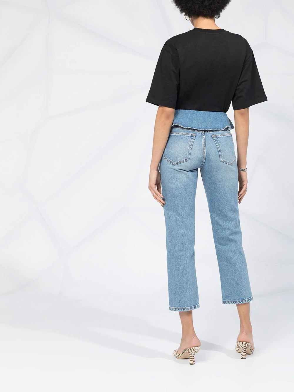 ruffled waist jeans - 6