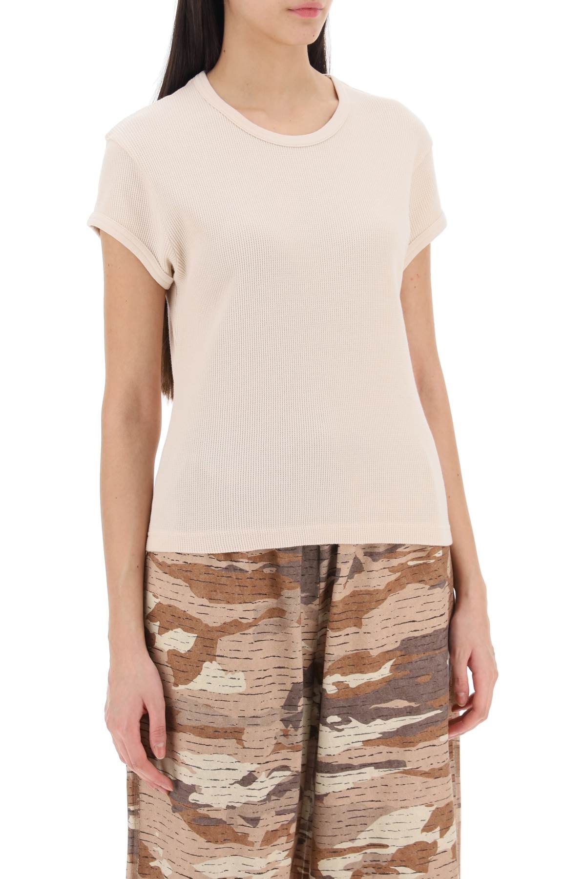 Acne Studios Cotton Honeycomb Pattern T-Shirt Women - 2