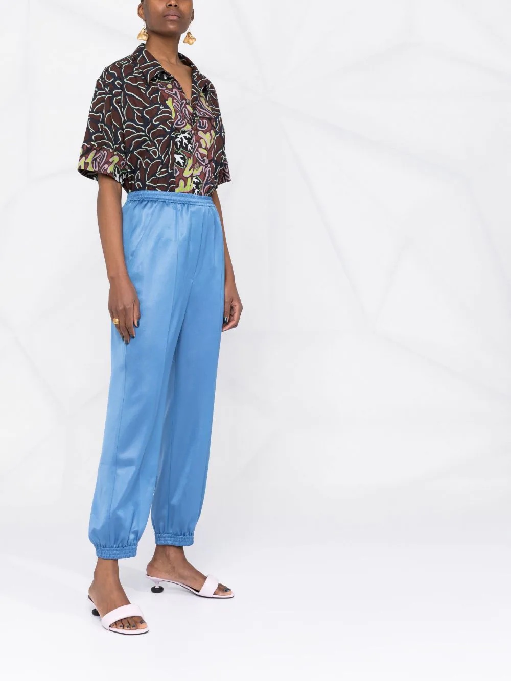 tapered satin trousers - 4