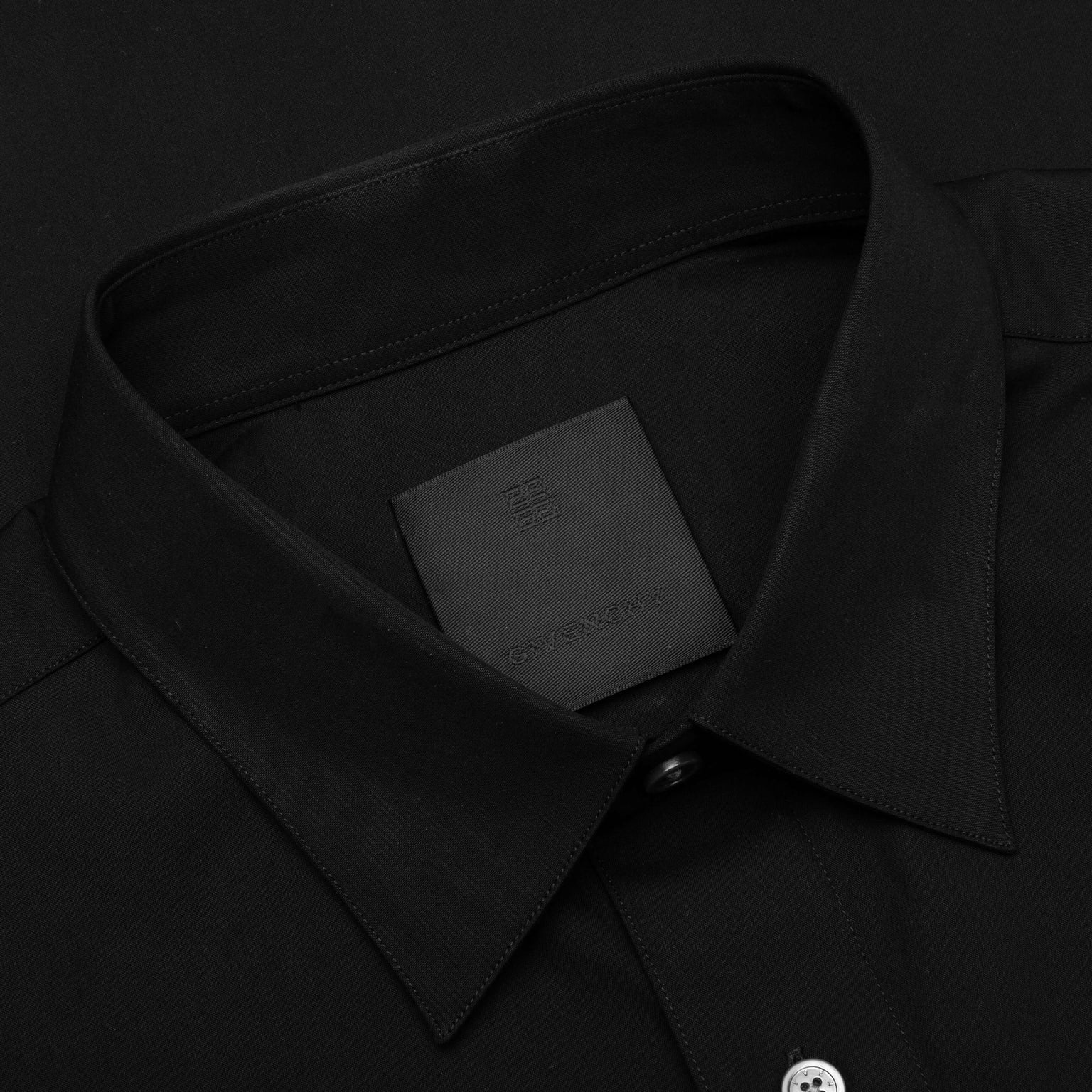 GROS GRAIN IN POPLIN SHIRT - BLACK - 3