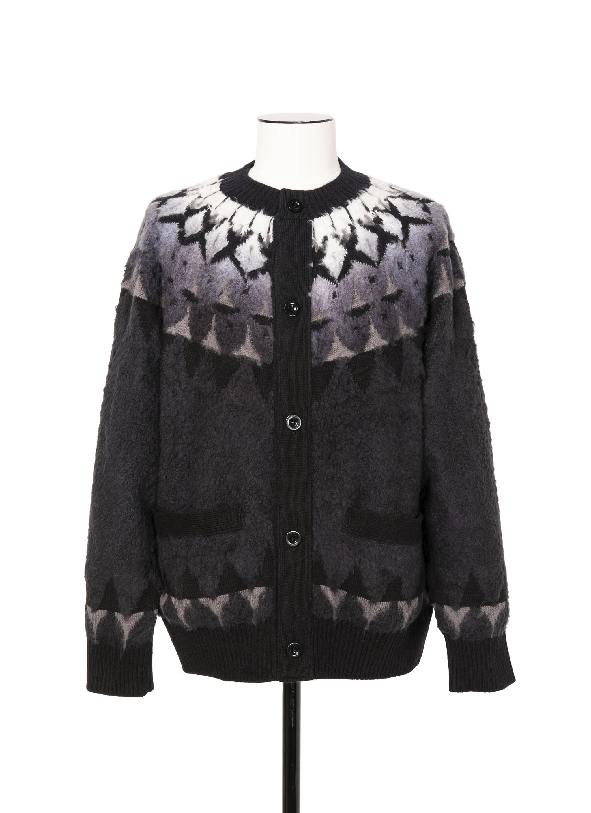 Jacquard Knit Cardigan - 1