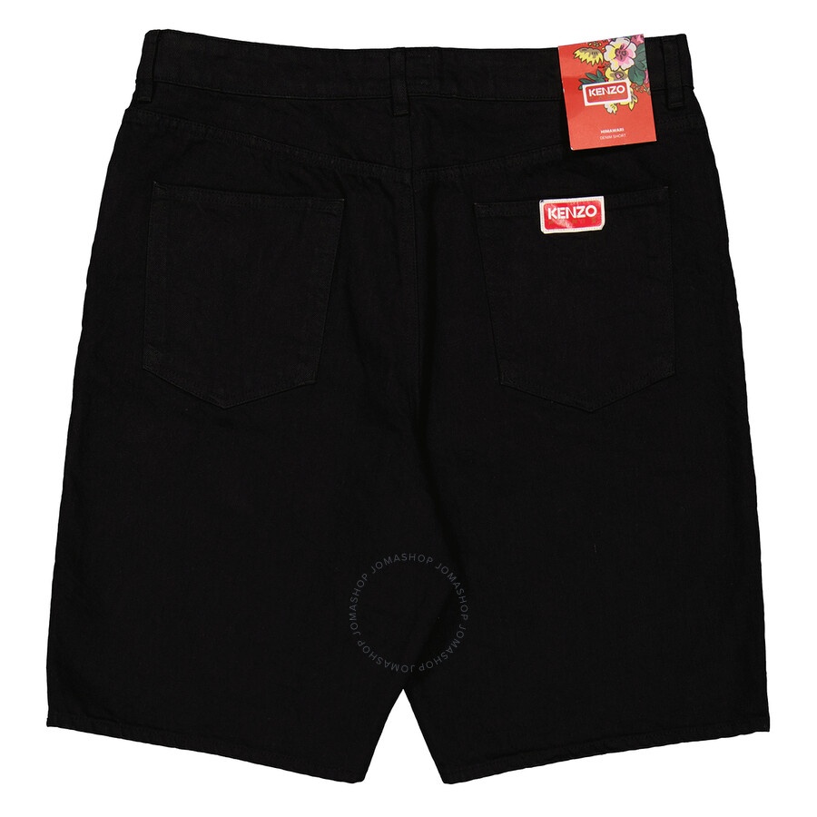 Kenzo Rinse Black Denim Himawari Bermuda Denim Shorts - 2