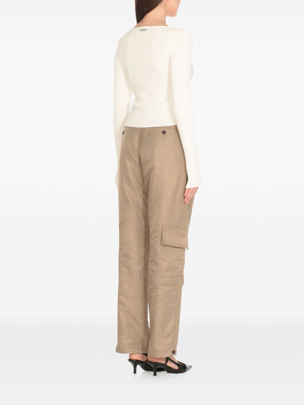 ribbed long-sleeve cardigan - 3
