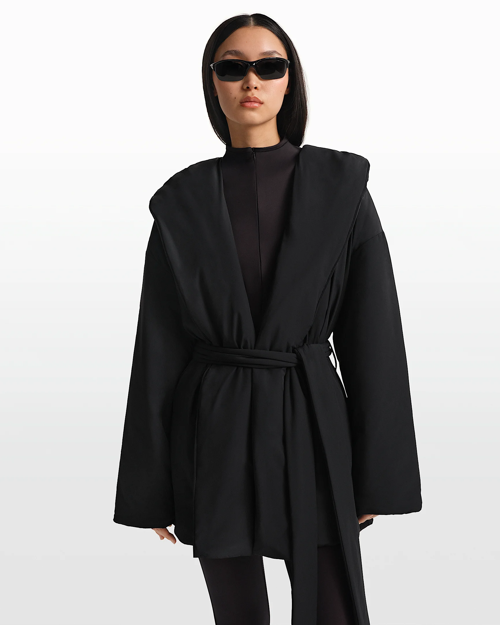 NikeSKIMS Woven Nylon Women's Wrap Coat - 1