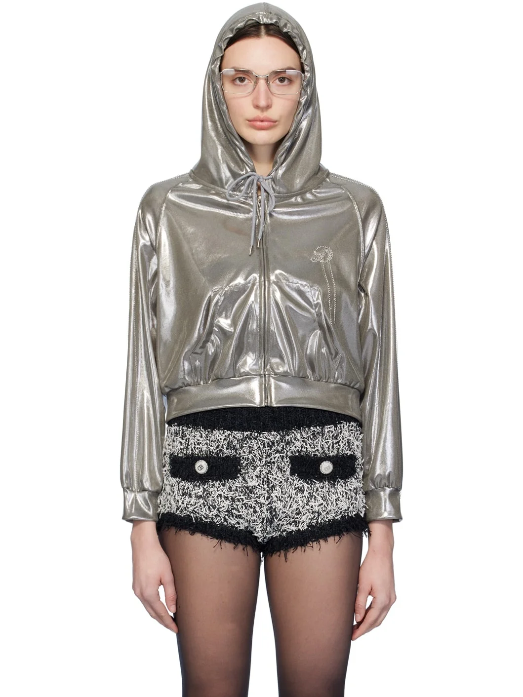 Silver Raglan Hoodie - 1