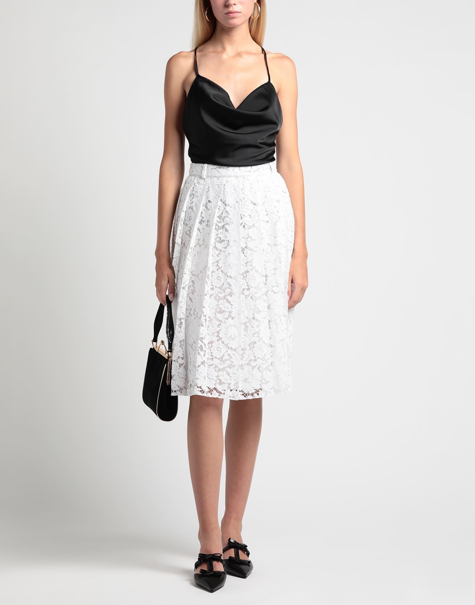 White Women's Midi Skirt - 3