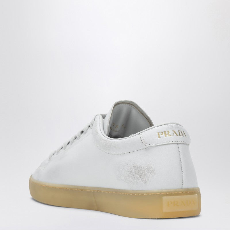 Prada White Worn Effect Sneaker Men - 2