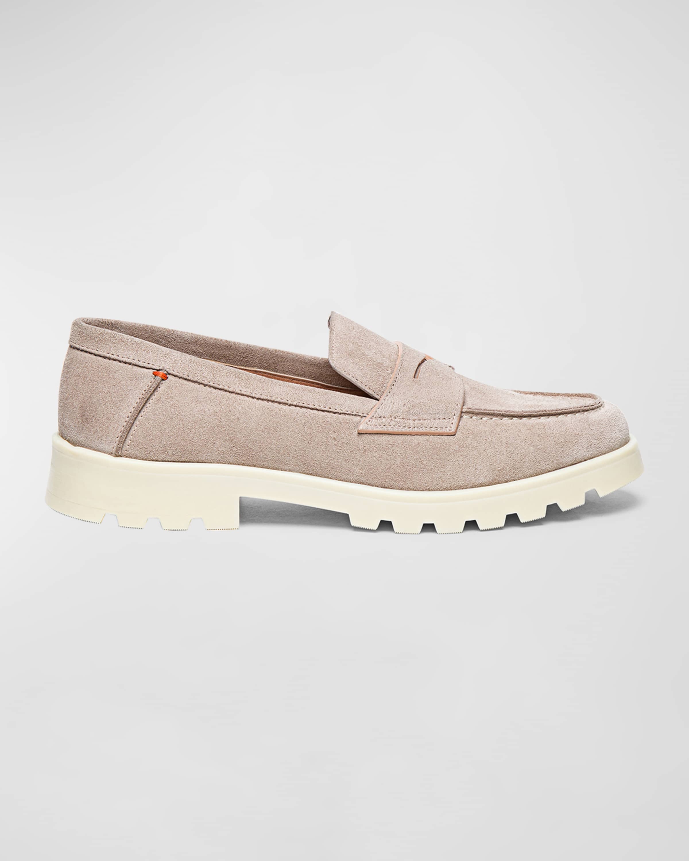 Suede Casual Flat Loafers - 1