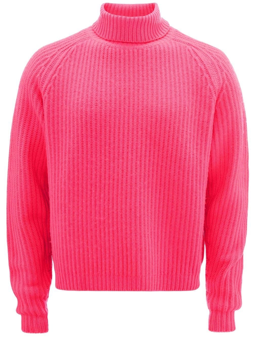 ribbed-knit high-neck jumper - 1