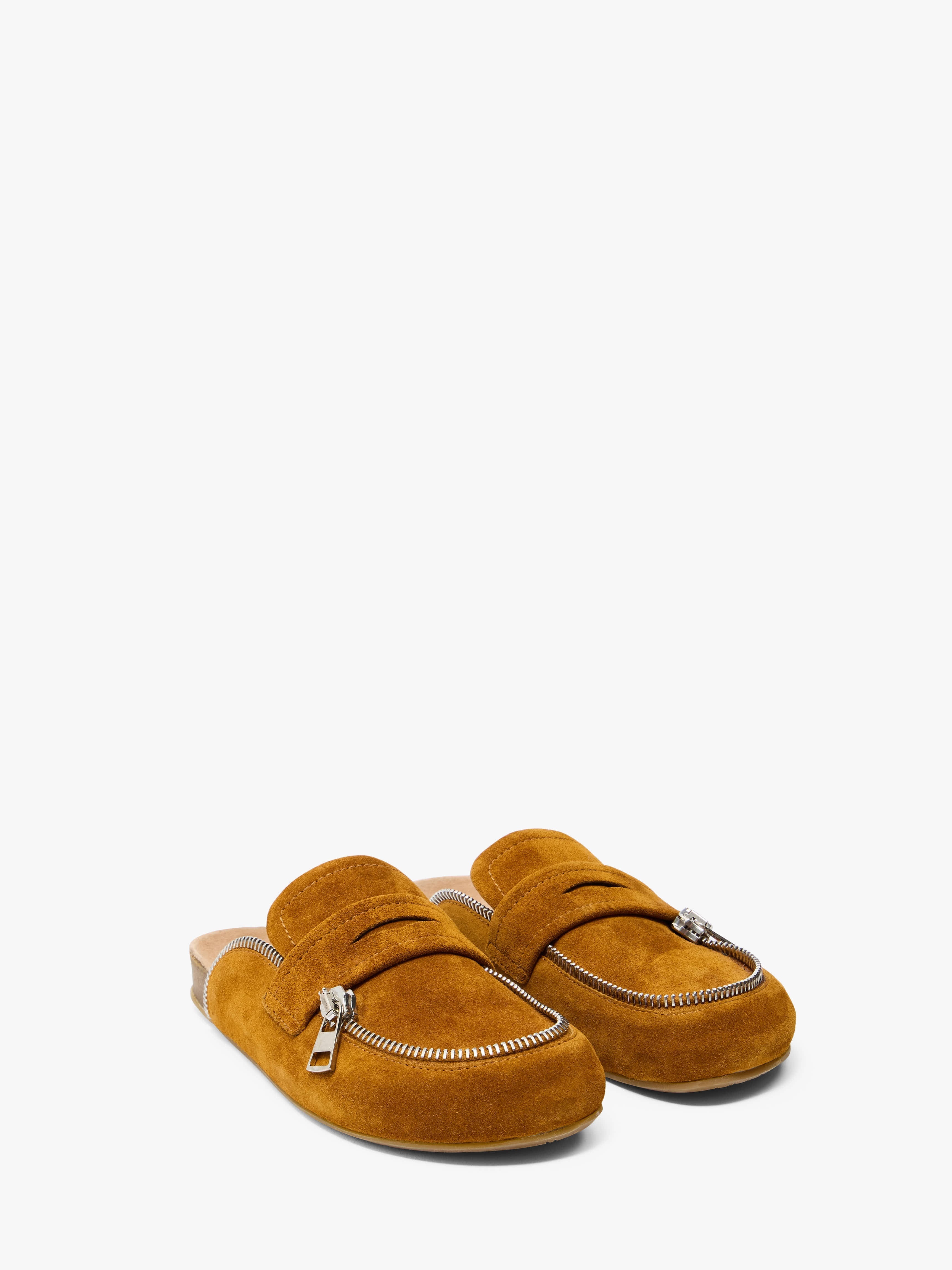 LEATHER BIKER LOAFER MULES - 2