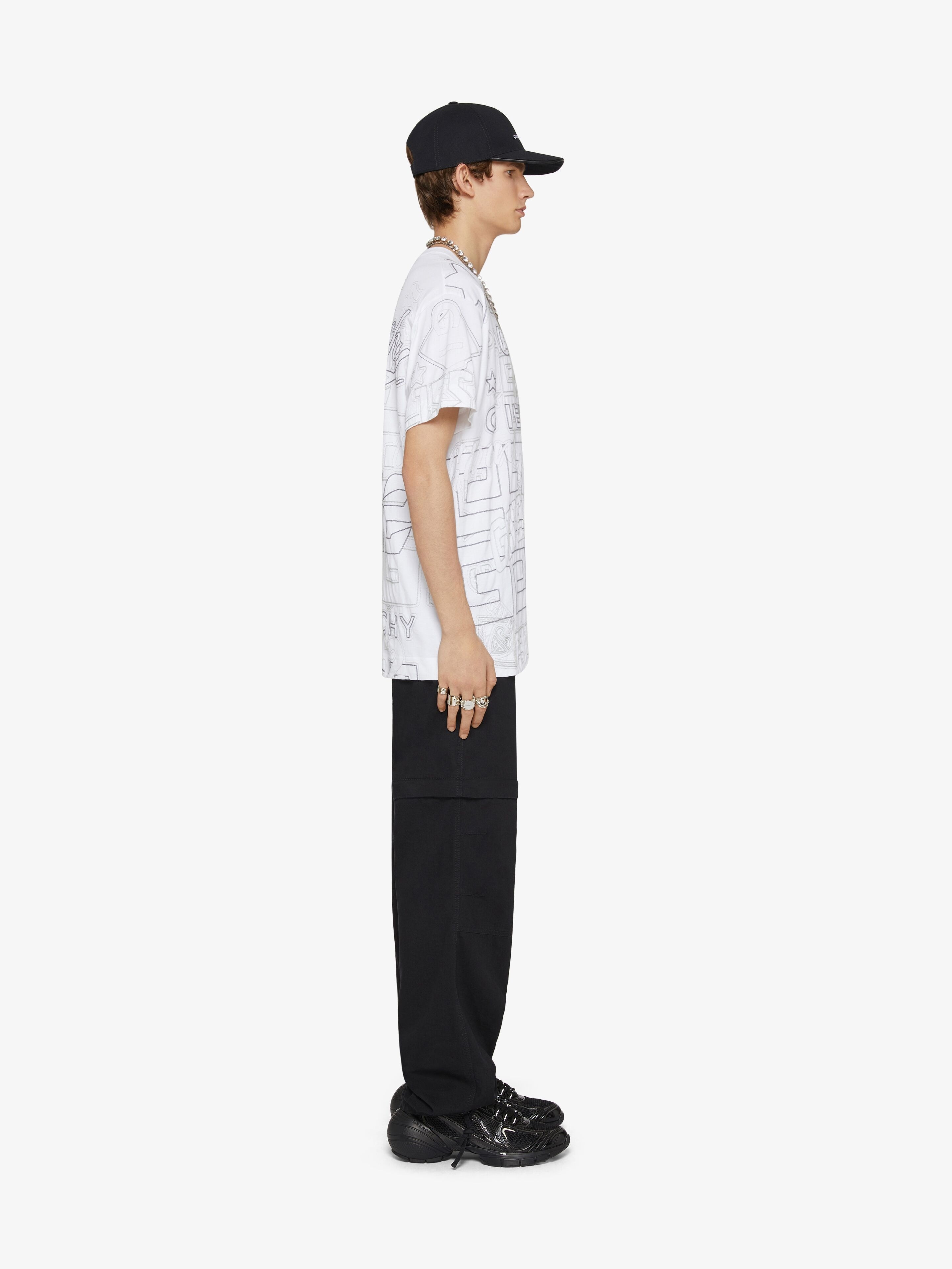 OVERSIZED T-SHIRT IN COTTON WITH GIVENCHY LOGO - 3