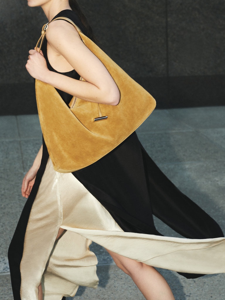 PILLOW HOBO BEIGE SUEDE - 3