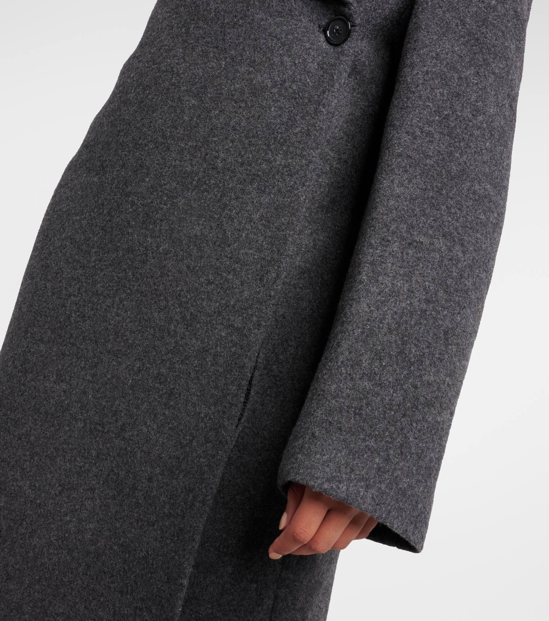 Oversized wool-blend felt wrap coat - 6