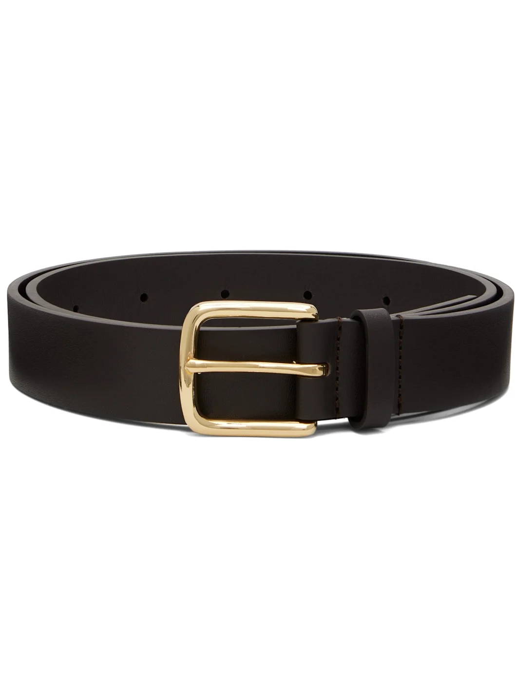 Brown Pinned Buckle Classic Leather Belt - 1