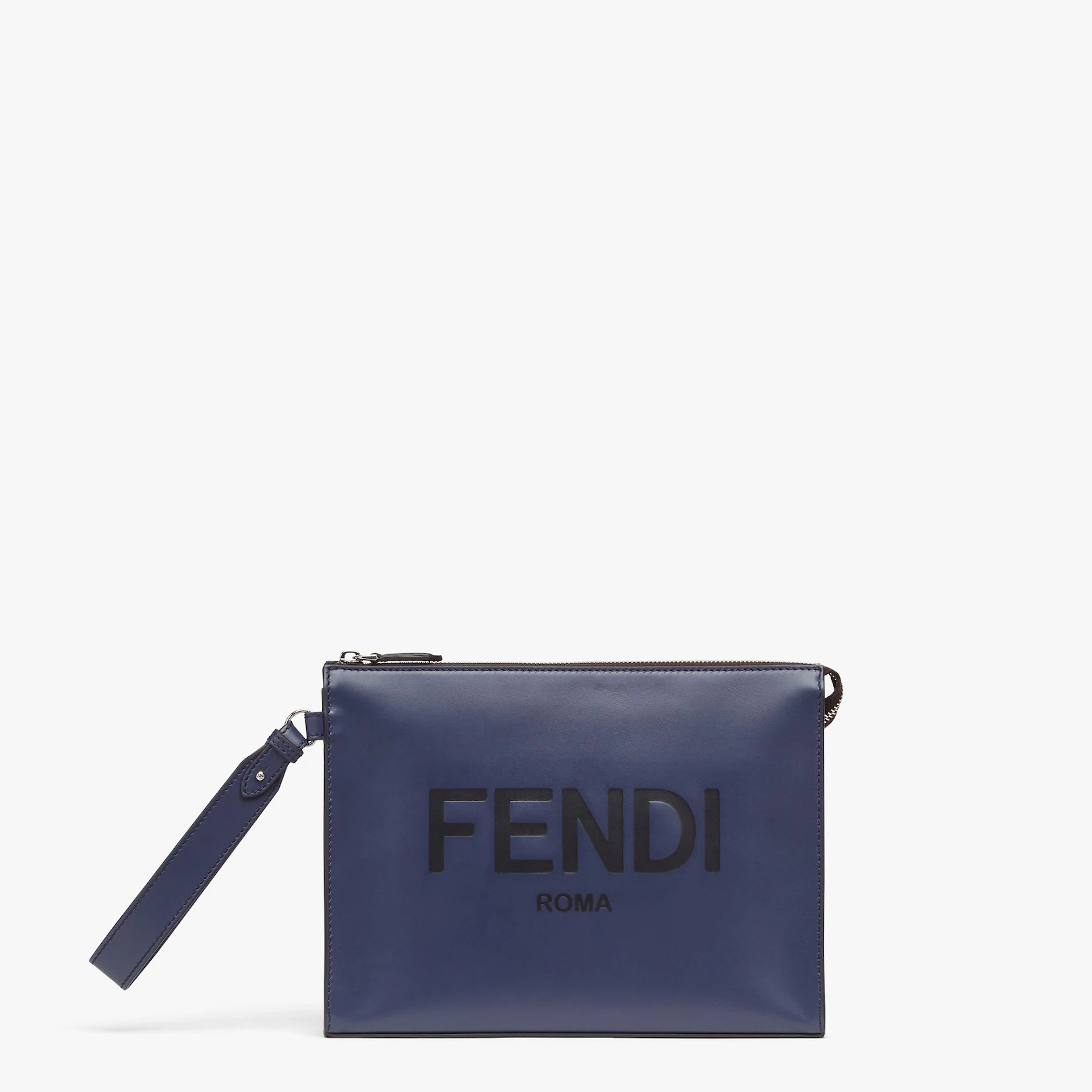 Blue leather pouch - 1