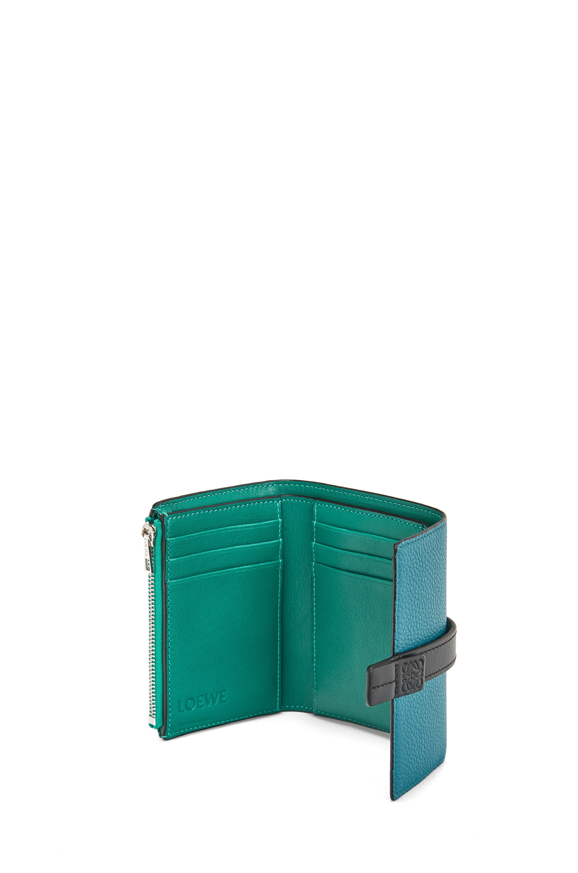 Small vertical wallet in soft grained calfskin - 7