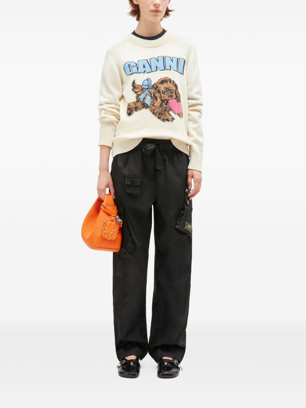Puppy logo intarsia sweater - 2