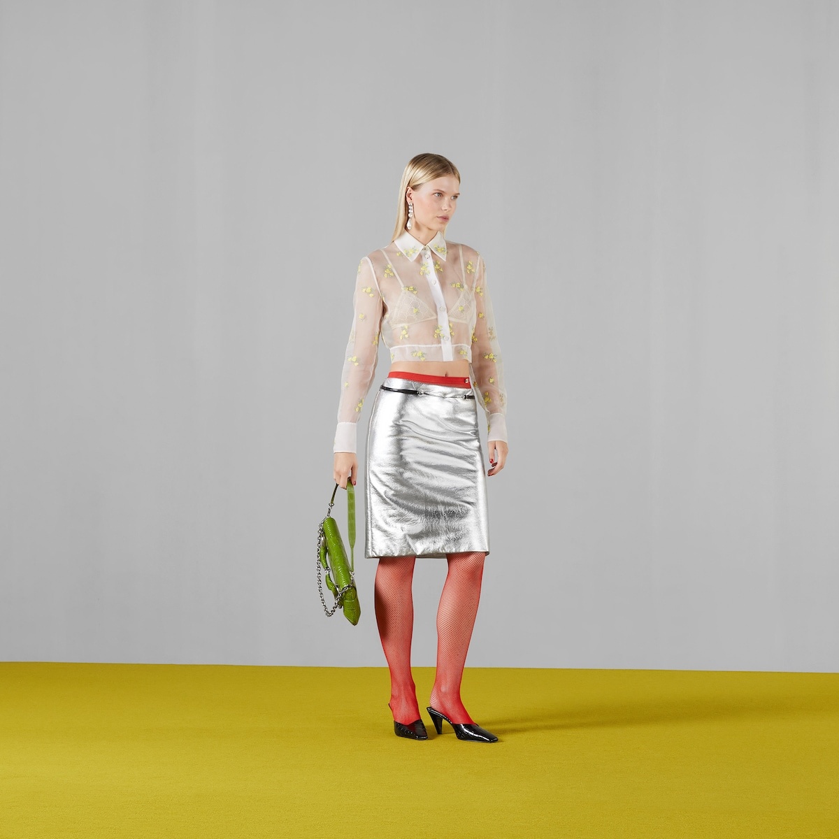 Padded leather skirt with Horsebit - 2