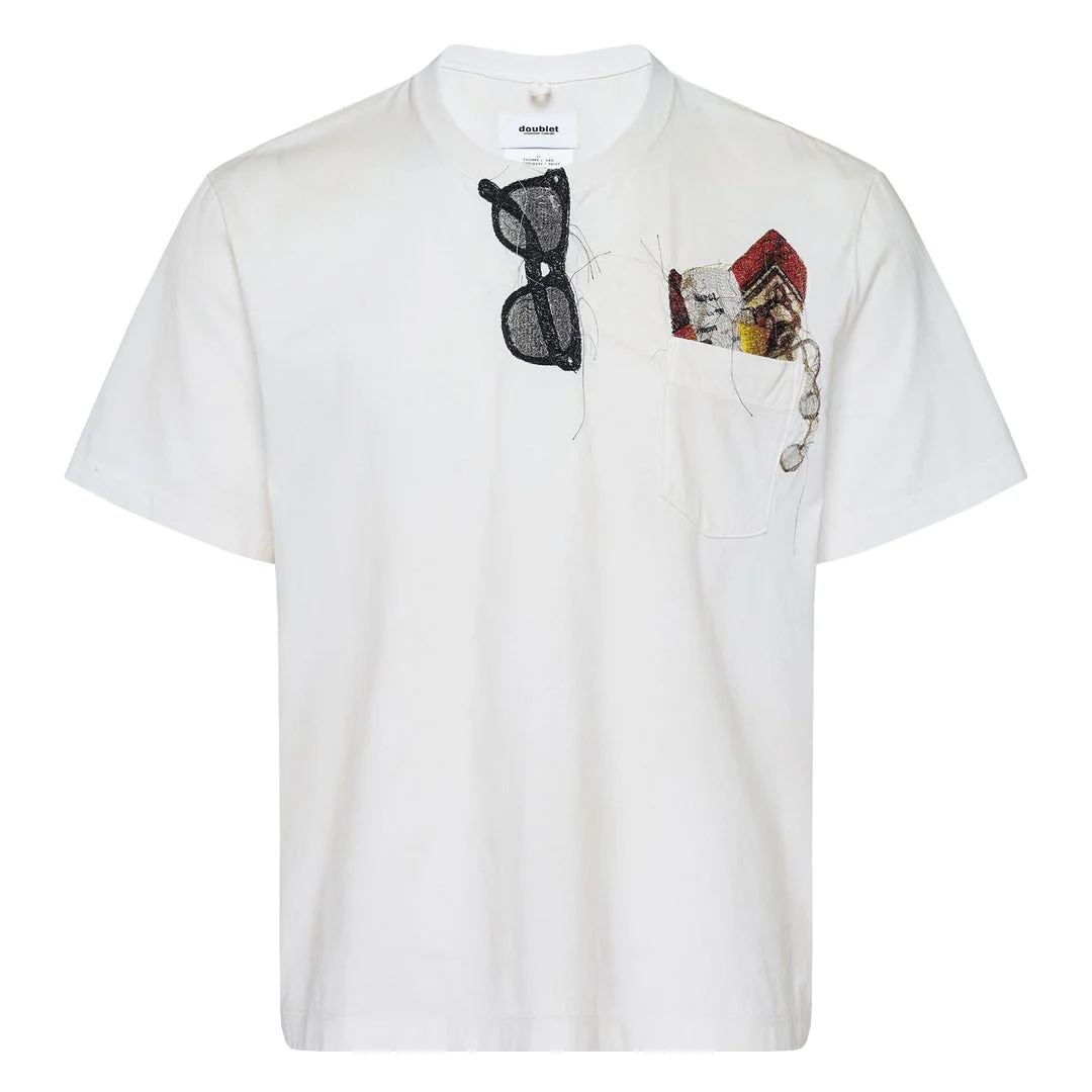 Trompe L'Oeil Embroidery Tee - 1
