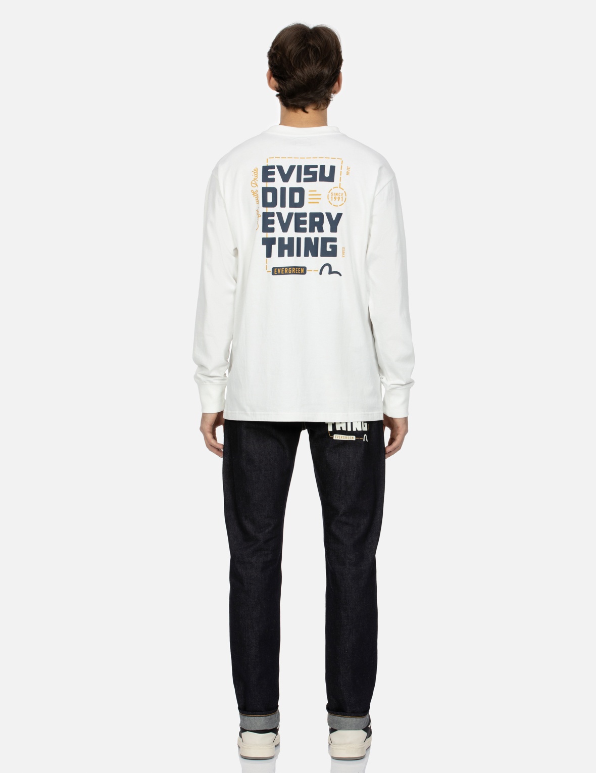 SEAGULL AND SLOGAN PRINT CARROT FIT JEANS #2017 - 5