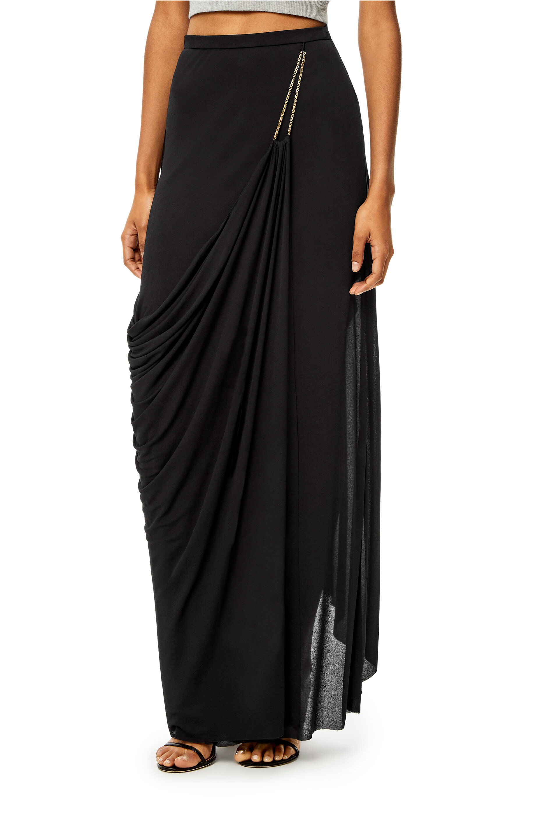 Chain draped skirt in viscose - 3