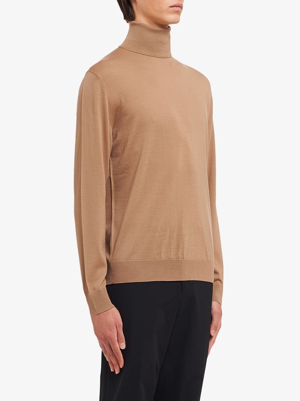 virgin wool high-neck jumper - 3