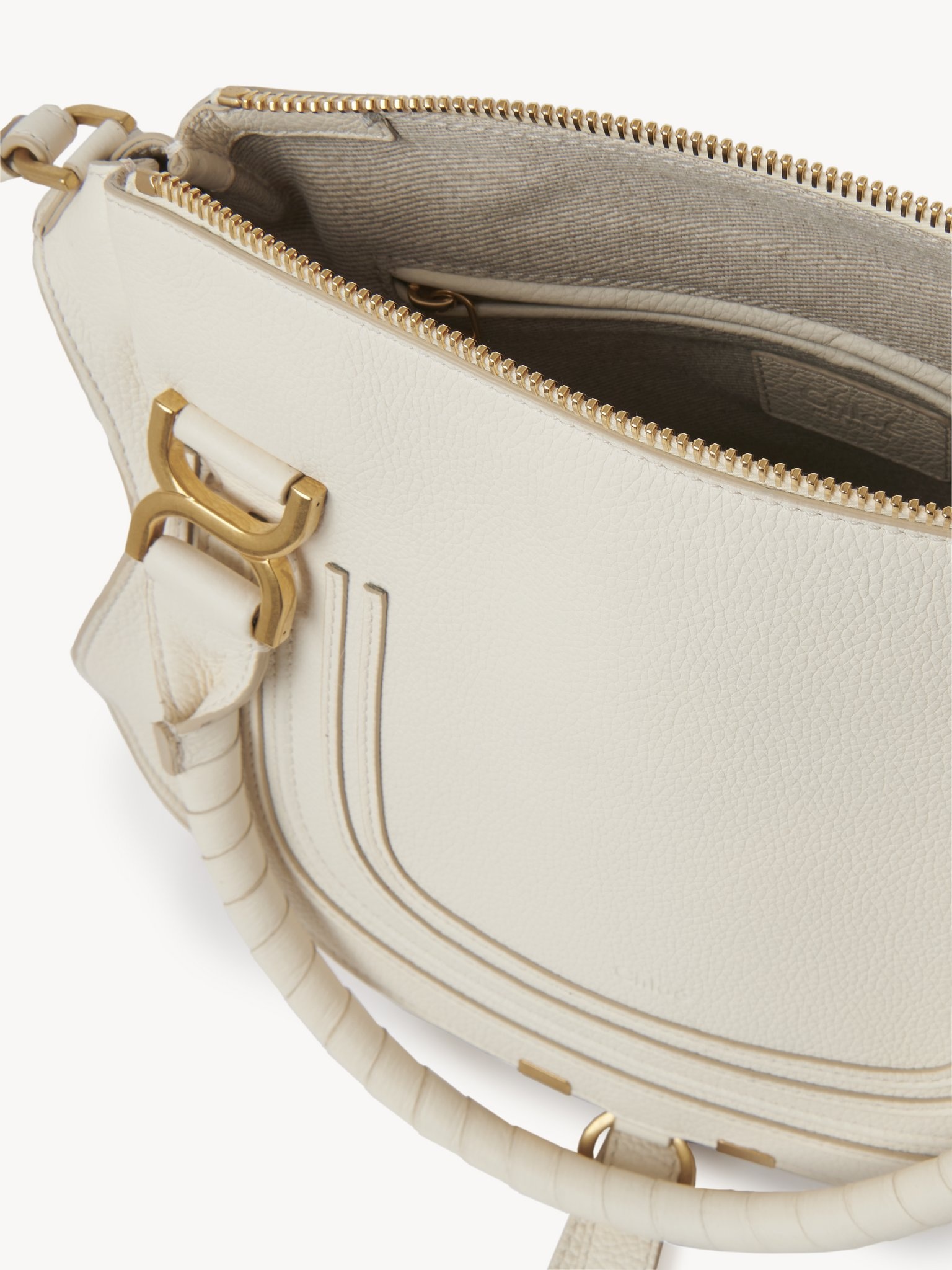 Chloe Marcie Medium Double Carry Misty Ivory
