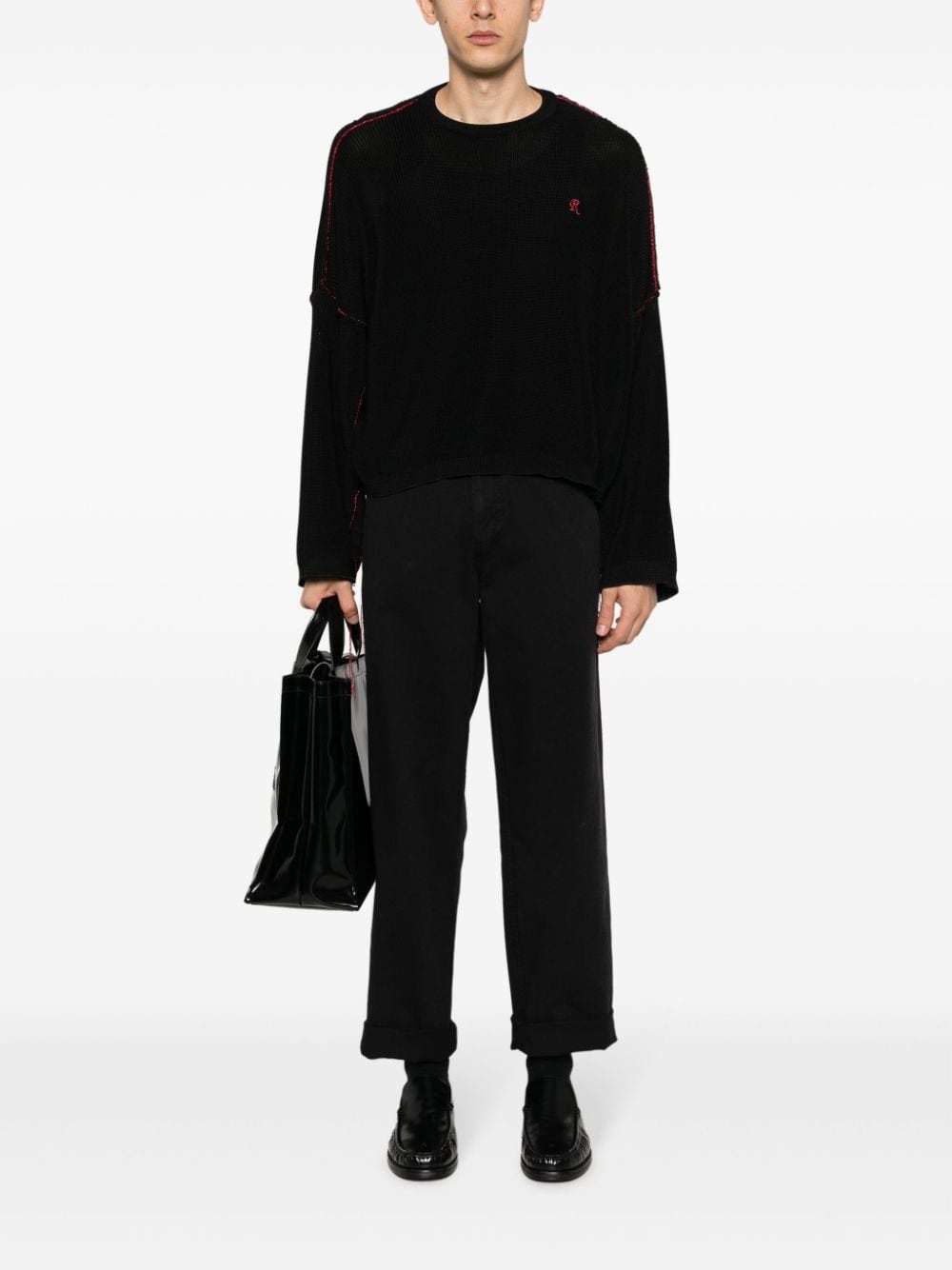 logo-embroidered straight-leg jeans - 2