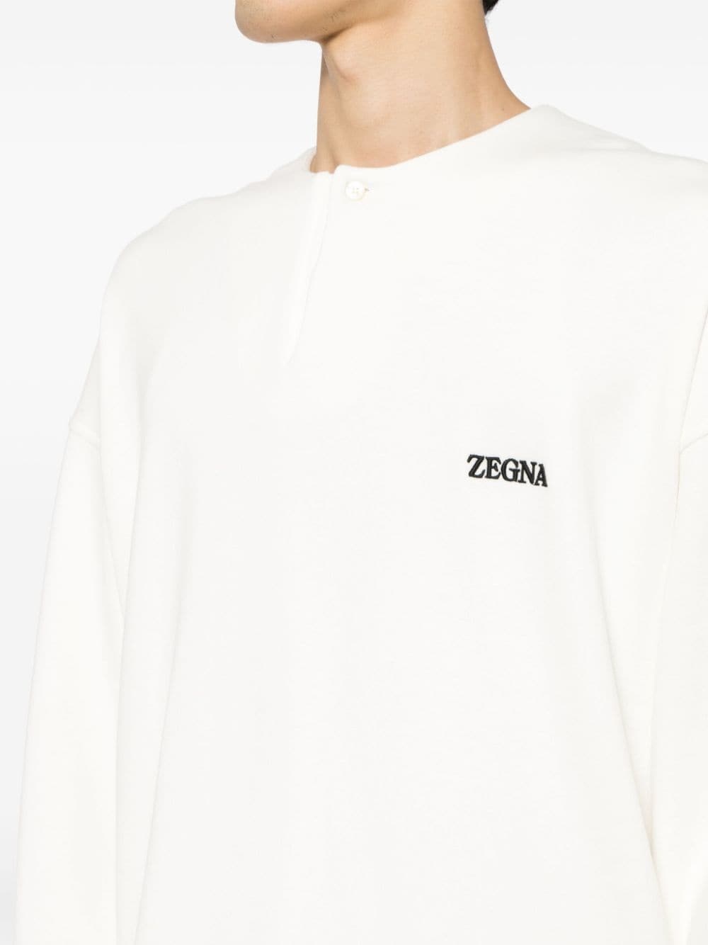logo-embroidered cotton-blend sweatshirt - 5