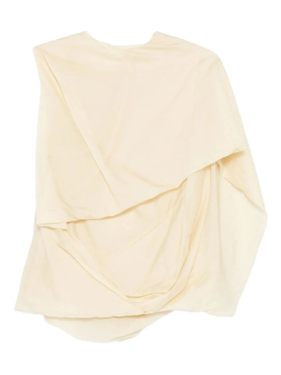 Entire Studios Side Drape Top Soft Tan Clothing - 1