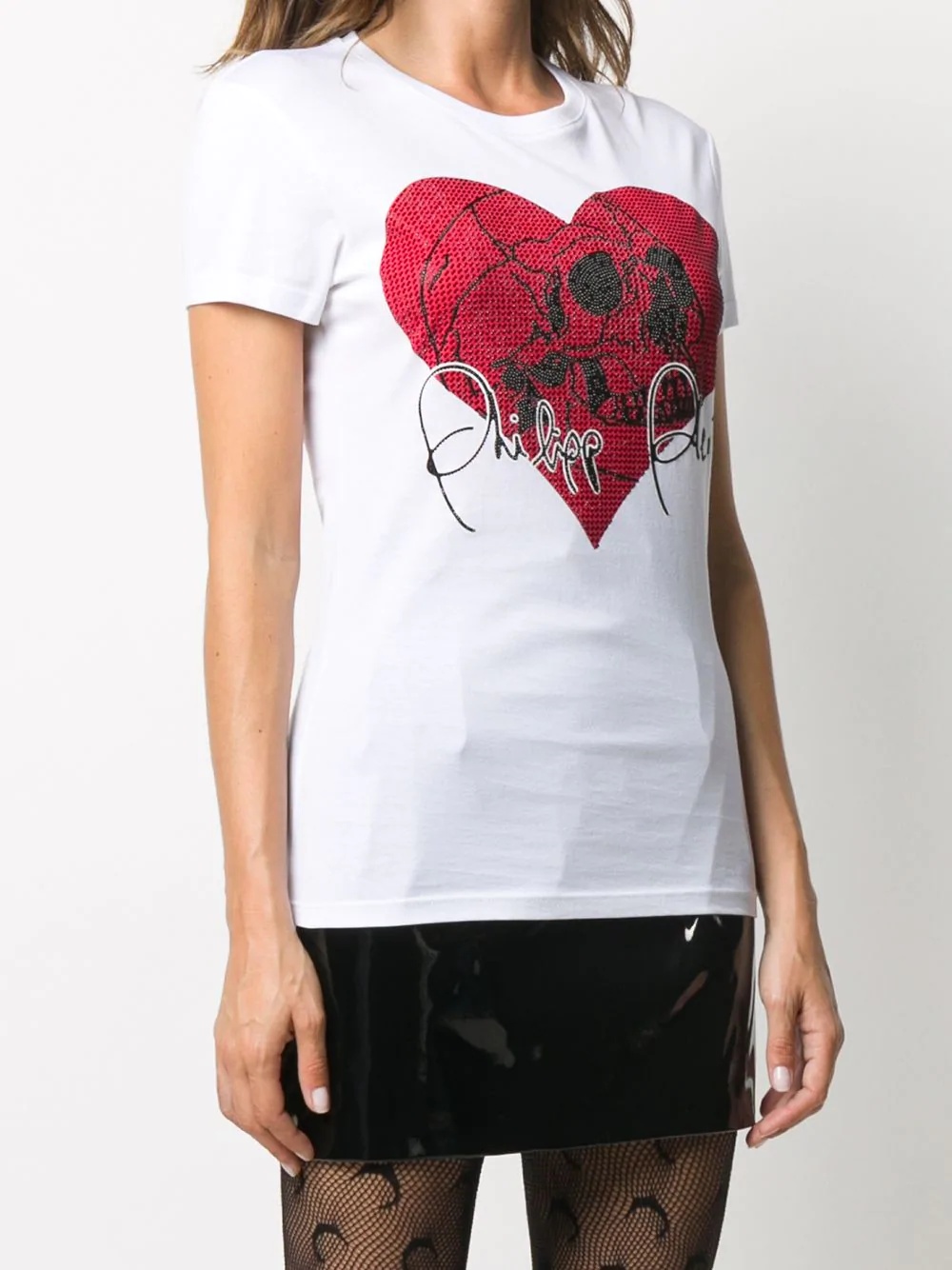 Love Plein rhinestone skull T-Shirt - 3