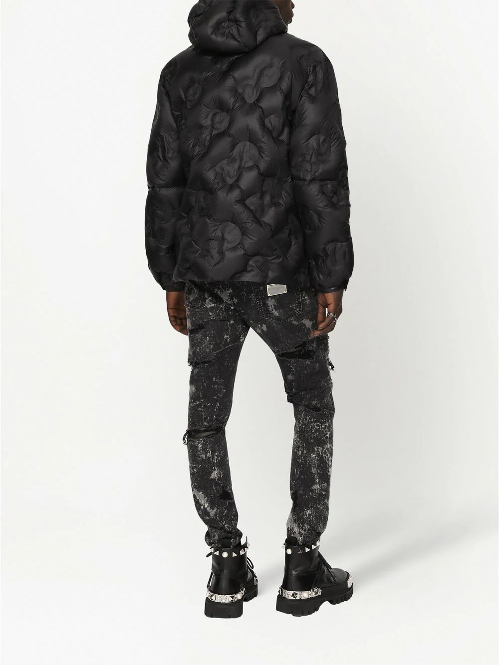 DG quilted hooded coat - 4