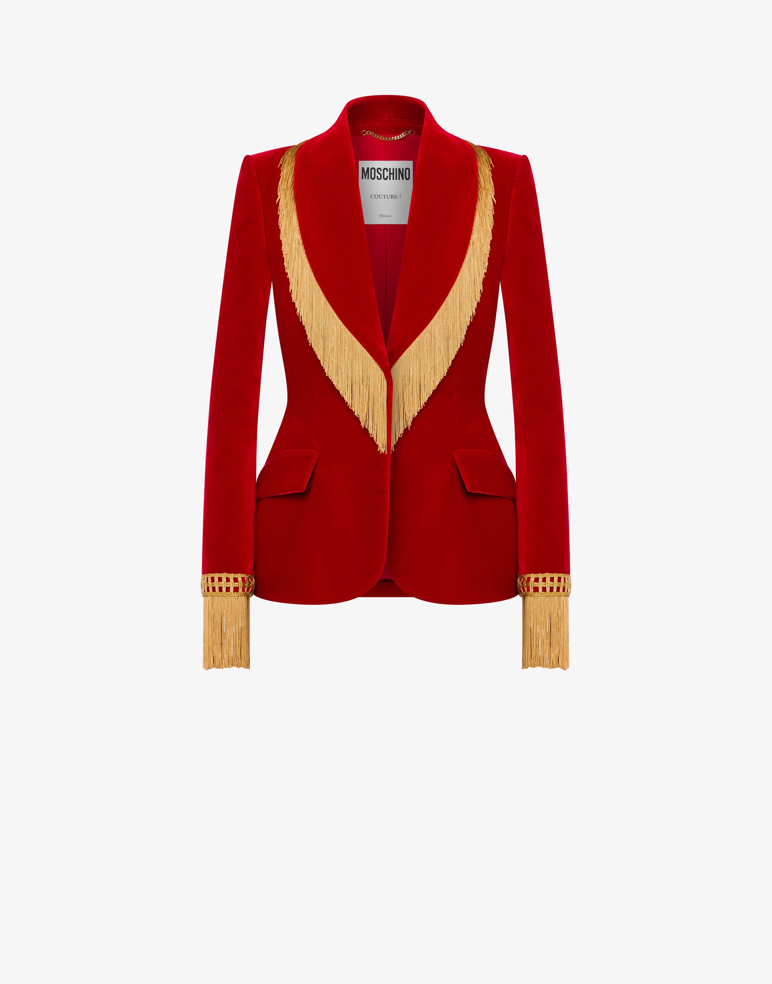 VELVET JACKET WITH FRINGING - 1