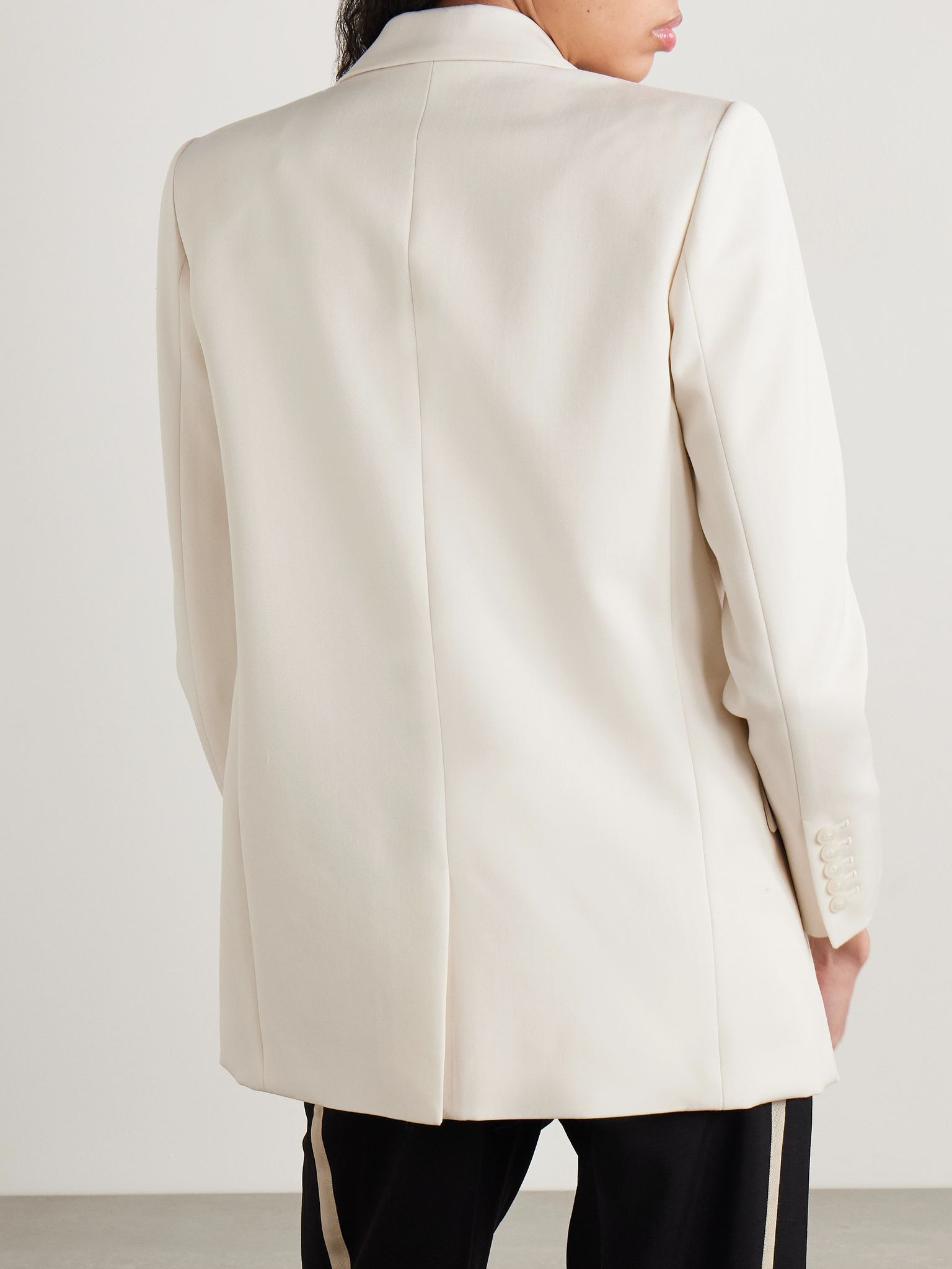Diane wool-twill blazer Ecru - 4