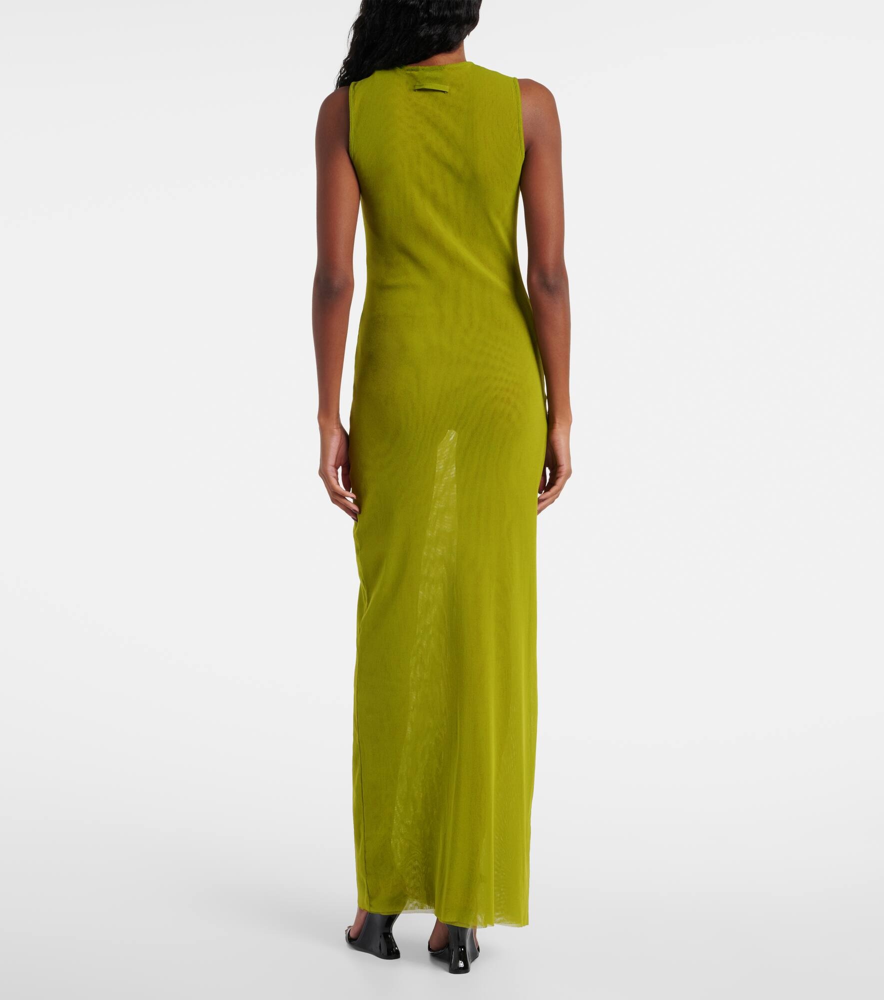 Appliqué mesh maxi dress - 3