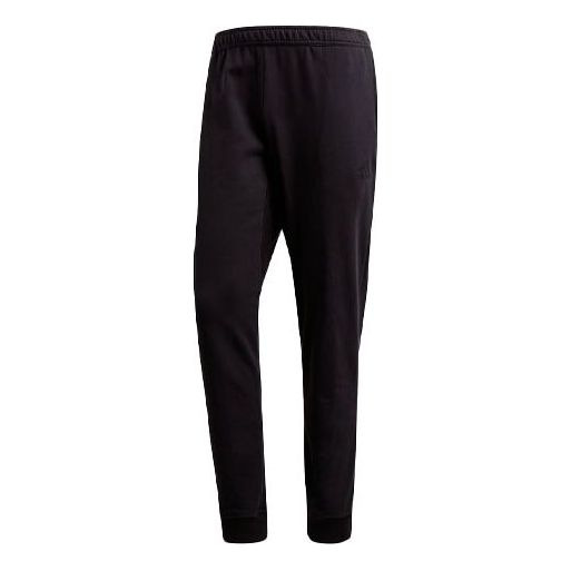 Men's adidas Solid Color Knit Soccer/Football Sports Pants/Trousers/Joggers Black CW7430 - 1