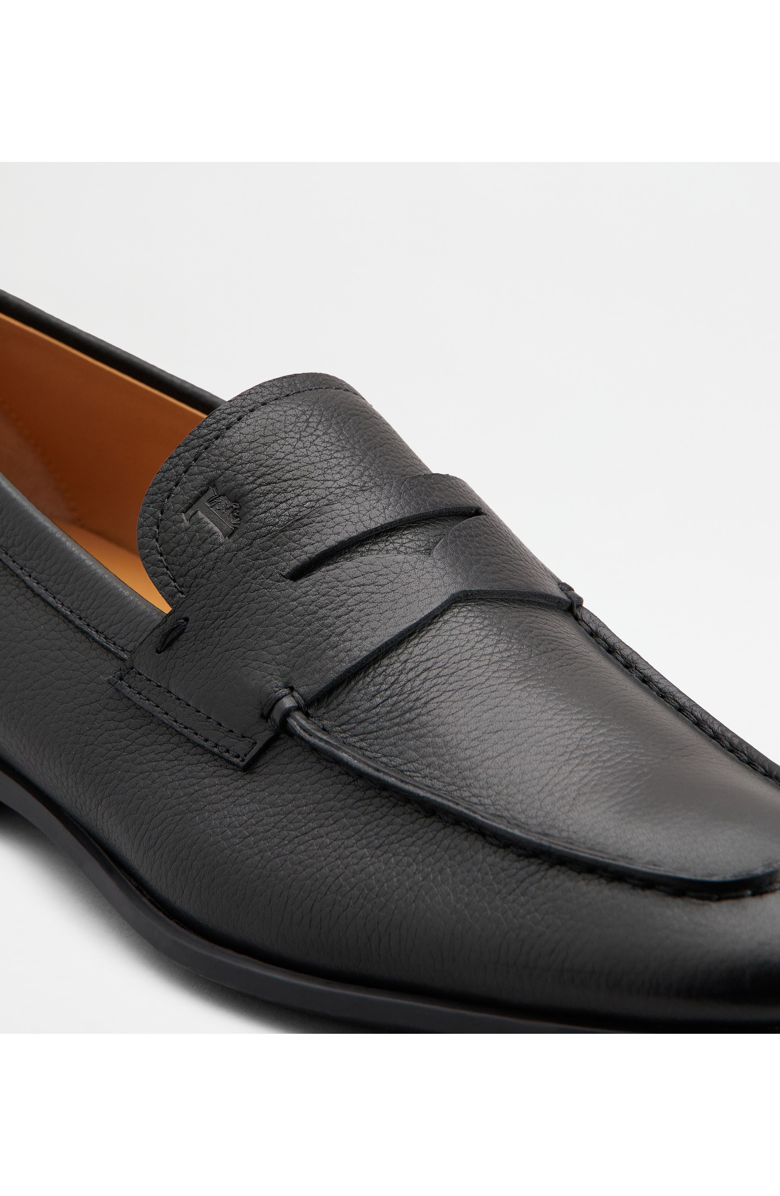 Tod's Calfskin Leather Penny Loafer in Nero at Nordstrom - 3