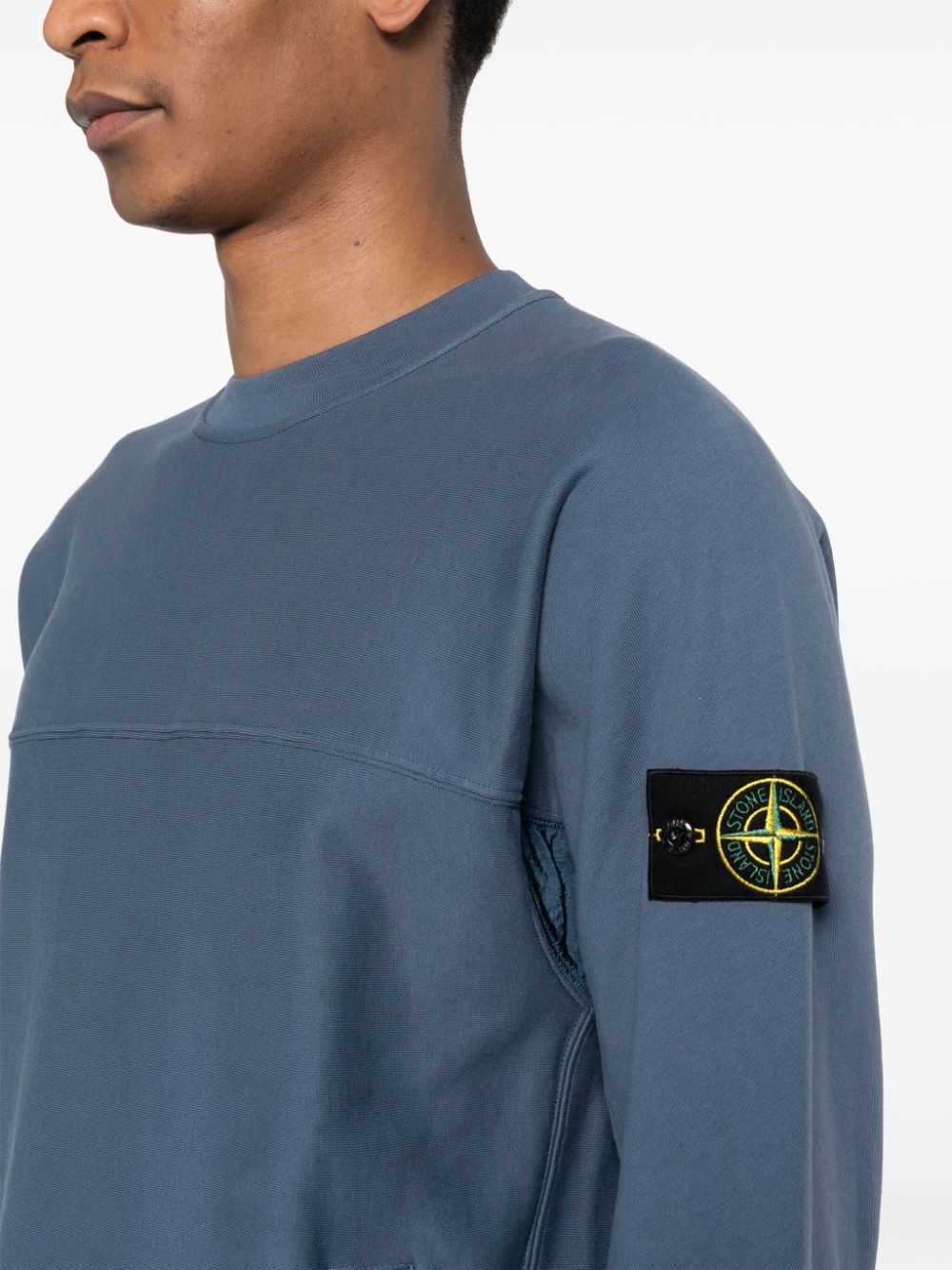 Compass-badge cotton sweatshirt - 5