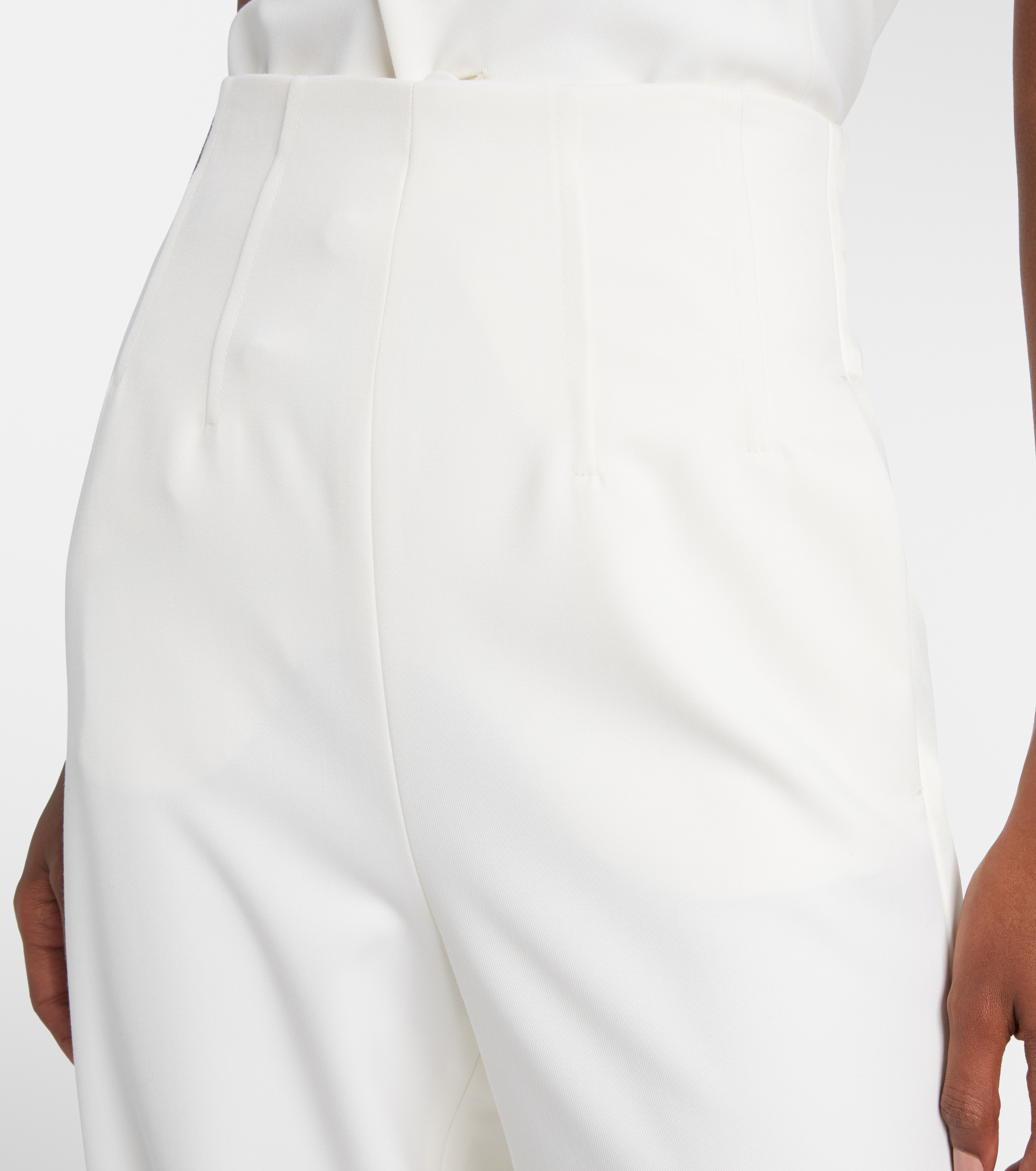 Balta high-rise virgin wool wide-leg pants - 4